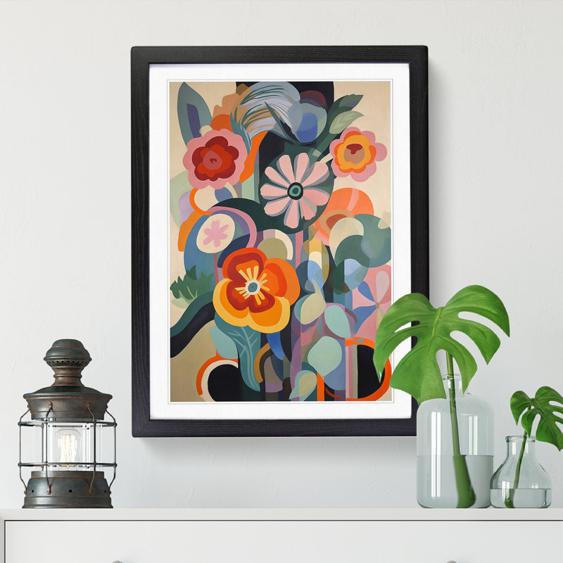 Mixed Flowers Vol.2 - Picture Frame Print, 64cm H x 46cm W x 2cm D, Black