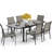 Emy 6-Person Patio Dining Set with Extendable Table