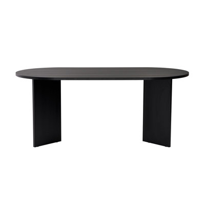 Modern Black Dining Table, 70.9 x 29.5 x 35.4 inches | 100% Melamine Coated Particle Board, Thickness: 1.0 inches | Durable & Stylish Design, 154.3 lbs Bearing Capacity | Perfect for Contemporary Dining Spaces
