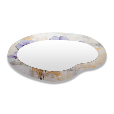 Miroir mural asymétrique mauve et violet