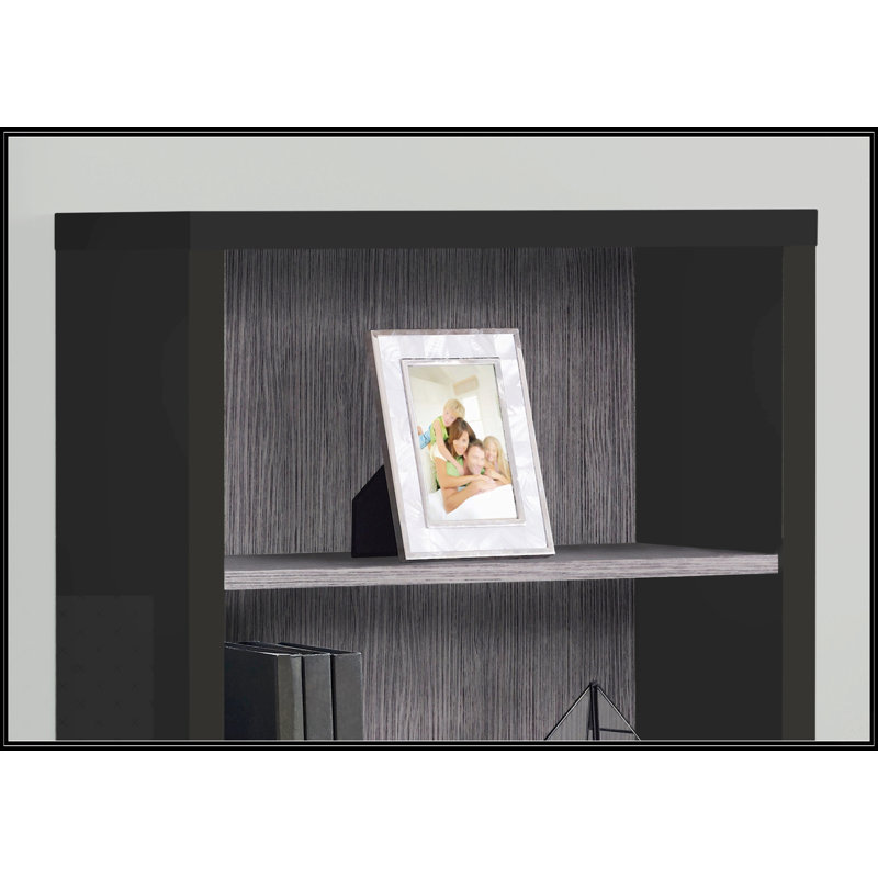 Bookshelf, Black/Gray, (4 Shelves) 47.5"H x 23.75"W x 11.75"D