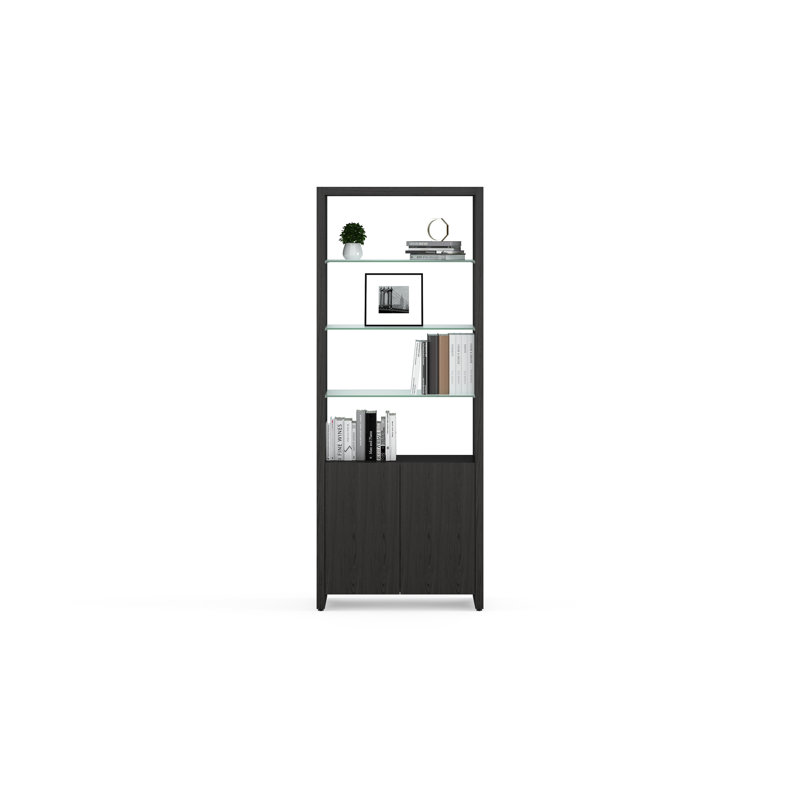 Linea Double Shelf, Charcoal Stained Ash