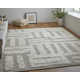 Jalaycia Geometric Hand Loomed Wool Area Rug in Gray