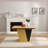 61.81 (46.46) Inch Extendable Dining Table With Built-In Storage, Modern Wooden Table With Sturdy Metal Frame And MDF Base, Adjustable Tabletop For Home Kitchen, Dining Room, And Office Spaces.-111286414