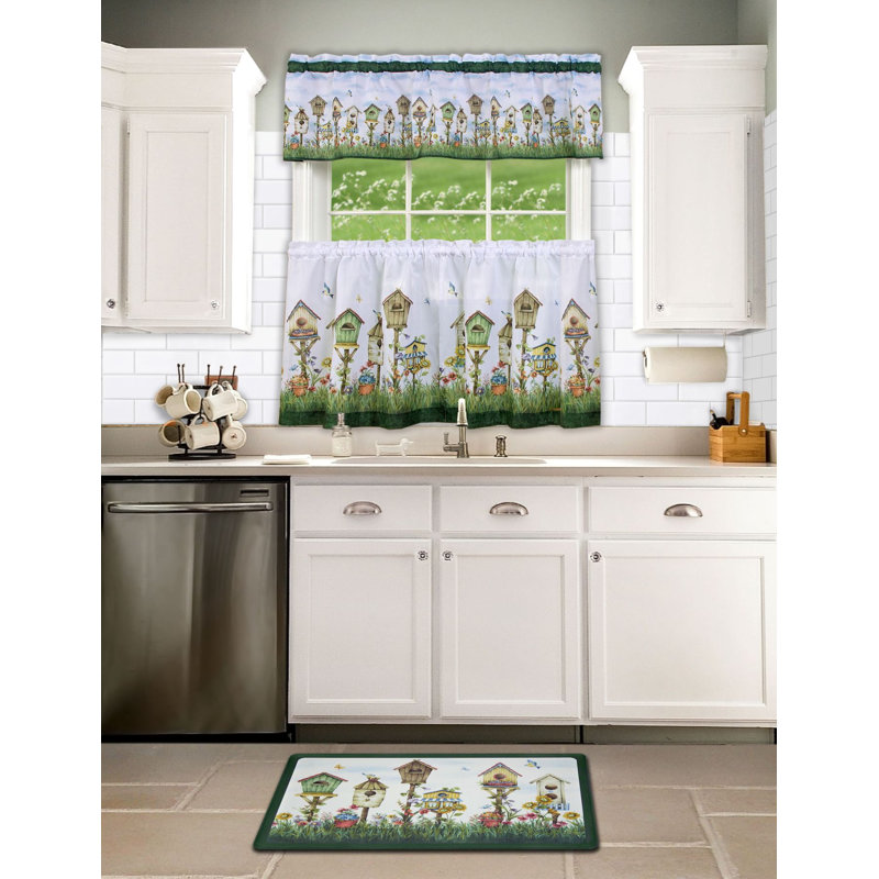 Tejeda Tailored Kitchen Curtain, 58" W x 36" L