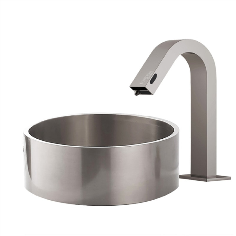 Lavabo de salle de bain vasque ovale en céramique avec robinet FontanaShowers