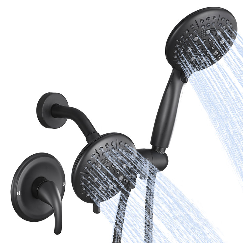 Système de douche complet avec valve brute, Chrome