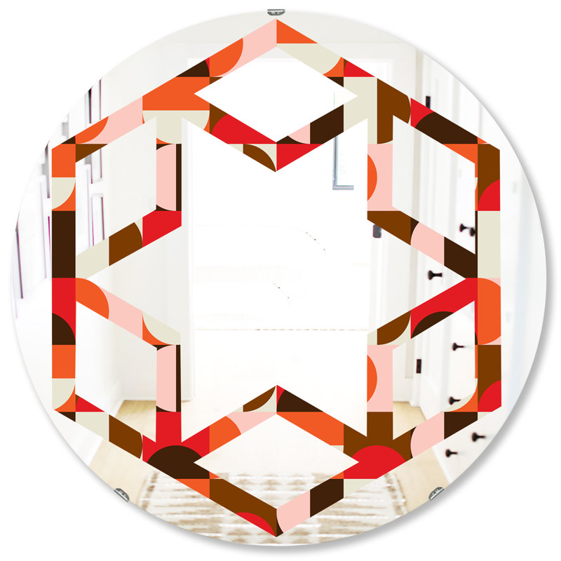 Miroir mural Hexagon Star Geometric II Eclectic, H 31,5 po x l po