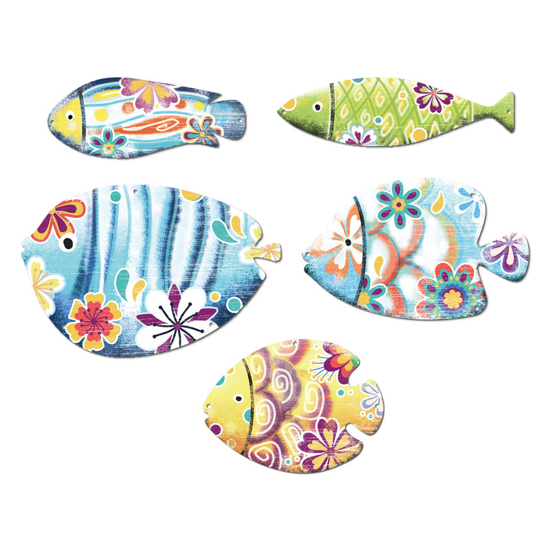 Metal Fish Wall Decor Coastal Style Tropical Fish Wall Art for Home Patio Porch Garden Beach House Decoration