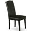 Chaises de salle à manger Encinal Parson - Ensemble de 2 chaises rembourrées en similicuir noir à garniture cloutée-191663938-191662270