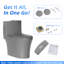 Toilette allongée une pièce 1,1 / 1,6 GPF Tornado Flush-122513574