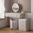 Makeup Vanity with Light mirror,5 drawers,1 chair-1650917693
