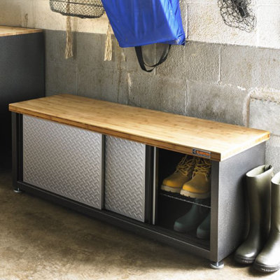 Wood Storage Bench