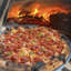 Four à pizza alimenté au bois avec plateau en acier inoxydable-16748876-16748878