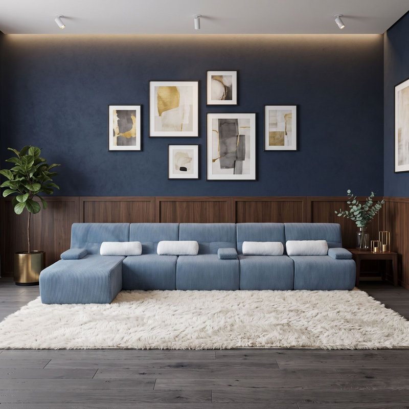 Canapé modulaire avec coussin, Blue