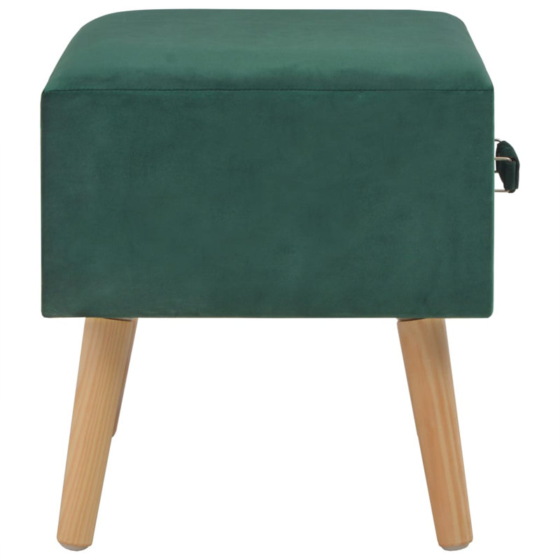 40cm W Bedside Table, Green