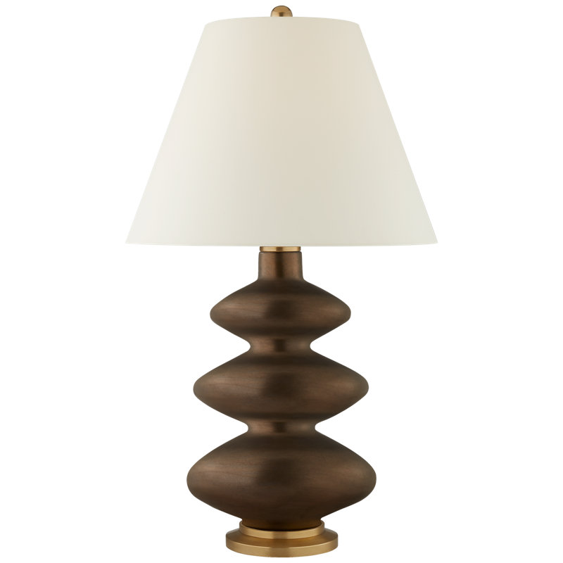 Christopher Spitzmiller Smith Medium Table Lamp, Matte Bronze, 33.75" H x 20" W x 20" D, Percale
