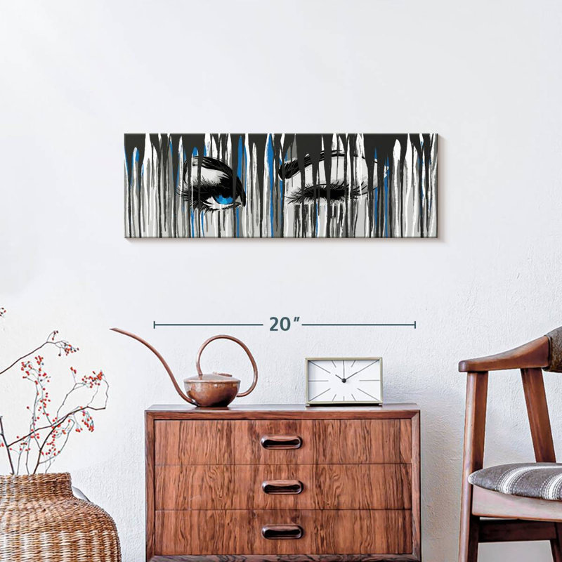 «Eye Wink Paint Drip», reproduction sur toile tendue, H 8 po x l 24 po x P 1 po