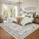 Vintage Floral Area Rug Washable Rugs Stain Resistant Easy Cleaning Indoor Carpet With Non-Slip Backing Low Pile Floor Cover Non Shedding Folding Throw Carpet For Home Decor
