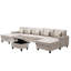 Canapé modulaire en tissu de lin