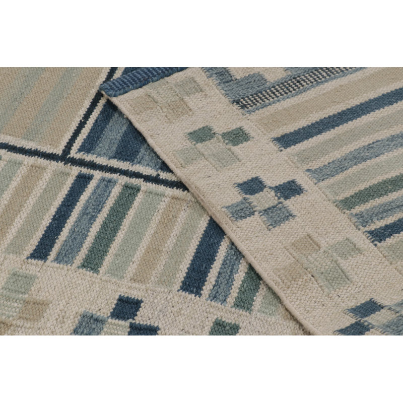 Scandinavian Wool Geometric Area Rug, Rectangle 14' x 20'