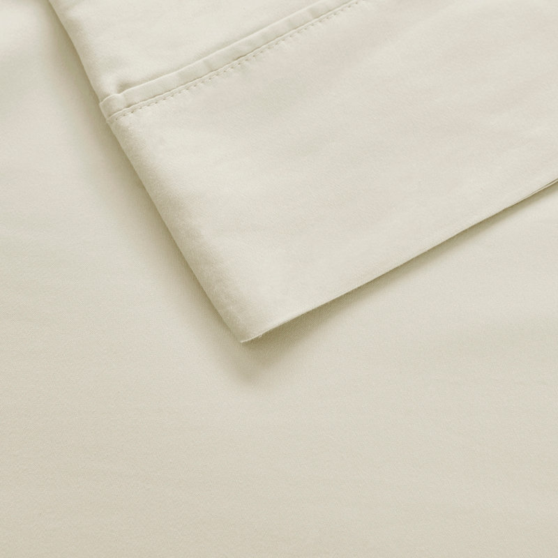 Smart Temperature Cotton Blend Sheet Set, Queen Sheet Set with 2 Pillowcases, Ivory