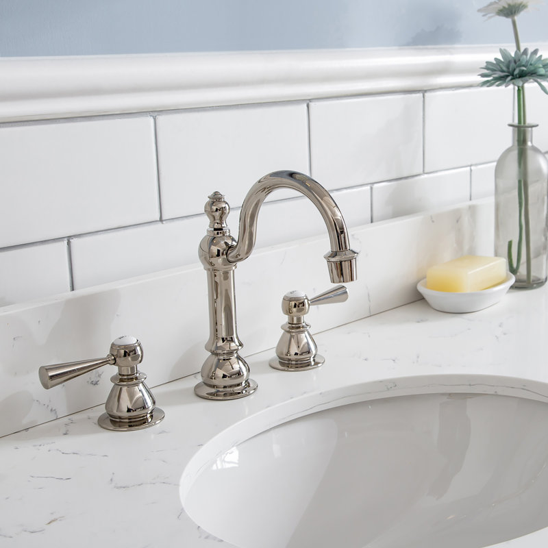 Palace 60'' W Double Vanity, Pure White, Polished Nickel