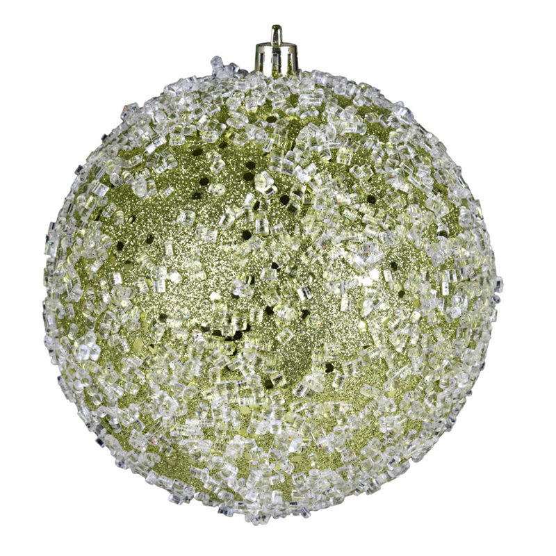 Ball Ornament, Lime, 4" H x 4" W x 4" D, 6