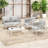 Off White+Gray Mariano Steel 4-Pieces Coversation Set Outdoor Furniture-747242881-747242887