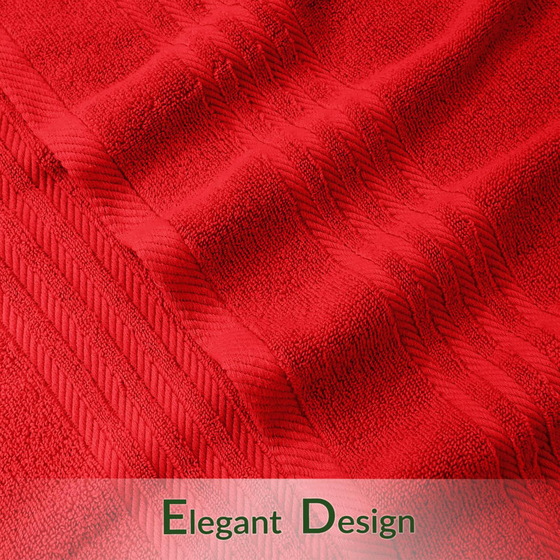3Pk Zero Twist Large Bath sheet 80x140, Red