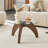 Creative claw-style triangular-leg round coffee table