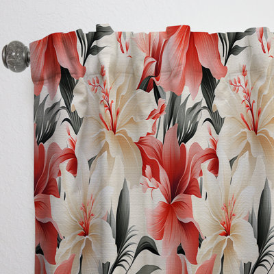 Neutre délicat motif tropical III - Rideau en velours tropical - obscurcissant - 1 panneau