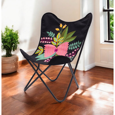  Fauteuil papillon noir tropical