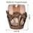Gingko Collection Glass Vase Glossy Brown Finish Antique Brass Base Decorative Home Decor or Christmas Present