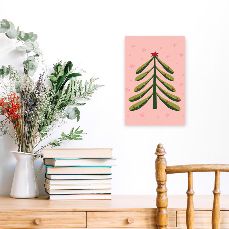 Contemporary Art Abstract Contemporary Pine Tree Winter Wall Art 1 Piece Wrapped Canvas Wall Art, 30.48 cm H x 20.32 cm W