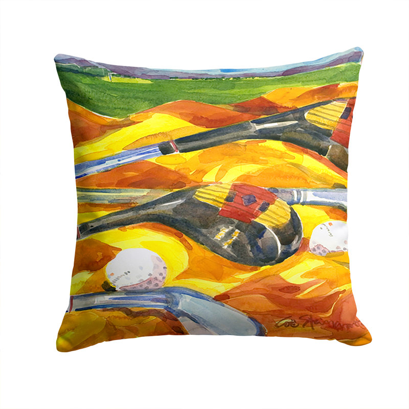 Golf Clubs Outdoor Throw Pillow