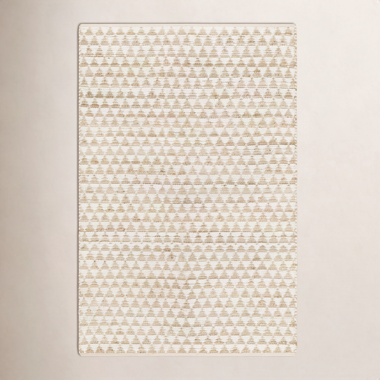 Addy Hand-Woven Brown Geometric Jute Rug, Rectangle 27" x 45"