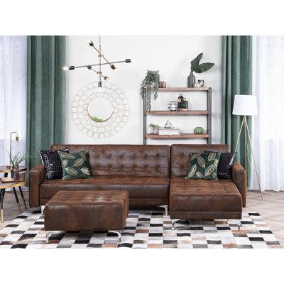 Finnegan 4 Seater Faux Leather Sofa Bed