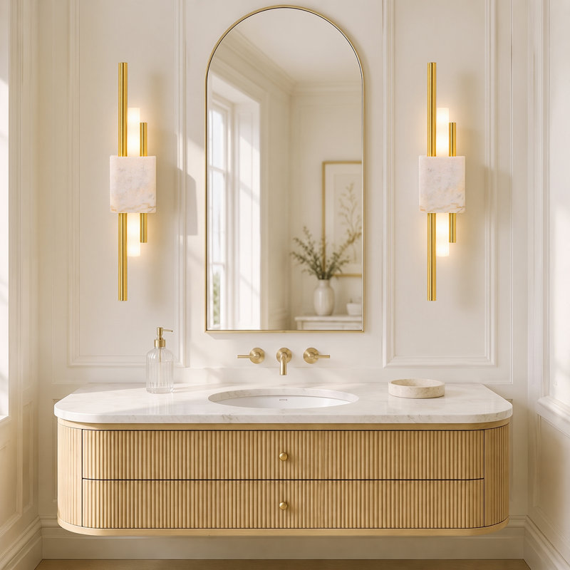Real Marble Dimmable Wall Sconce