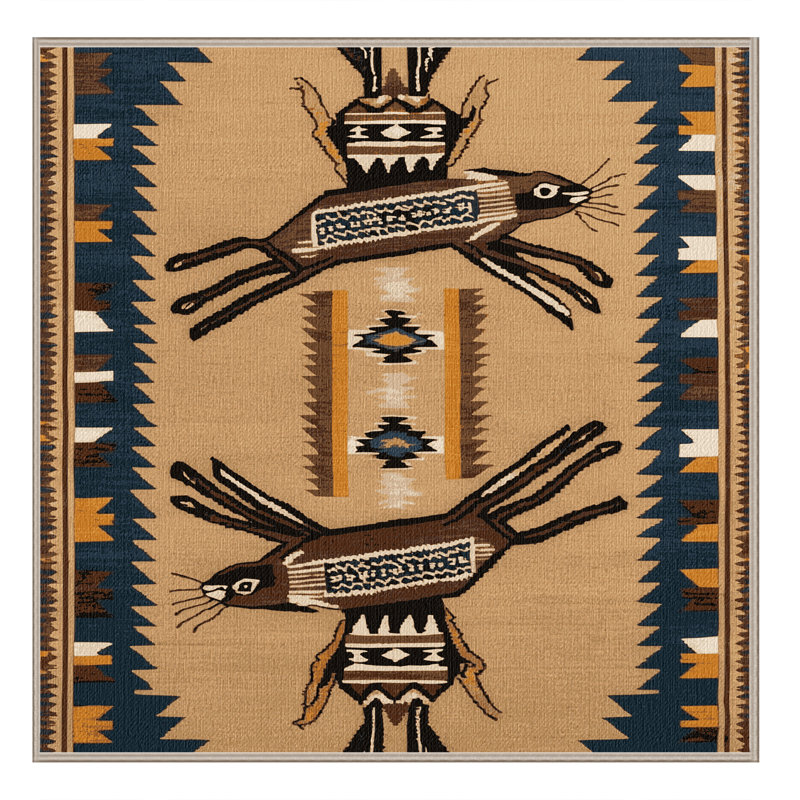  Tapis lavable Jackrabbit Southwestern, Carré 4 pi