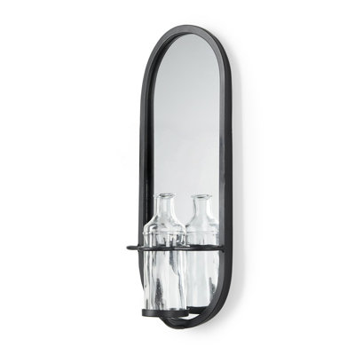 Vase mural 19 "en verre transparent