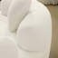 Causeuse incurvée 66,93 pouces à compression complète blanche, tissu en velours de peluche, canapé compact sans assemblage pour petits espaces et appartements, capacité de 350 lb-140968498