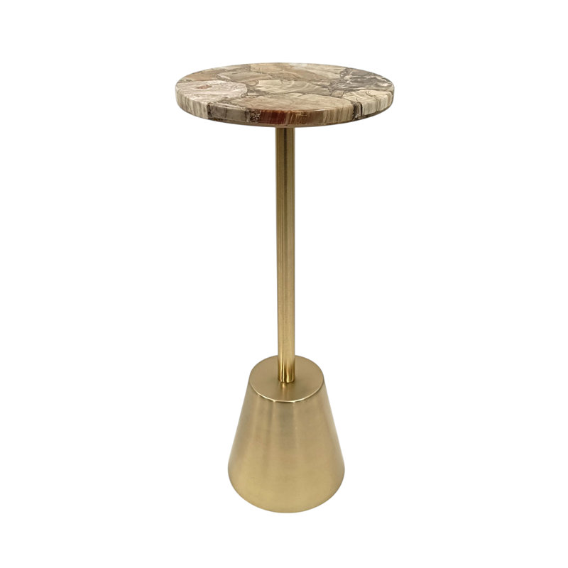 Petrified Wood Top Drink Table