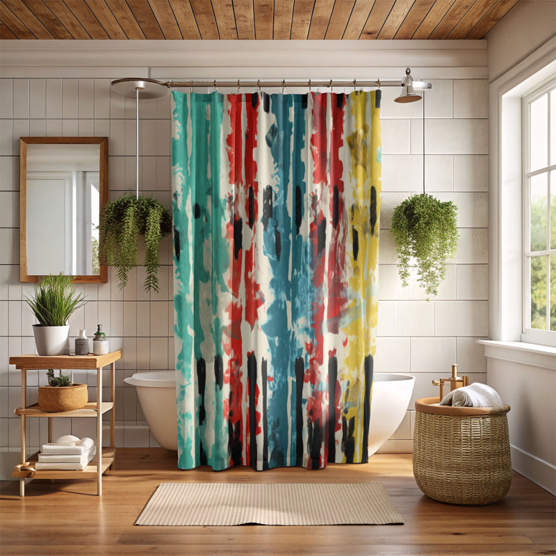 Rideau de douche Imesha, H 74 po x l 71 po