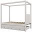 Upholstery Canopy Platform Bed With Trundle-1686800387