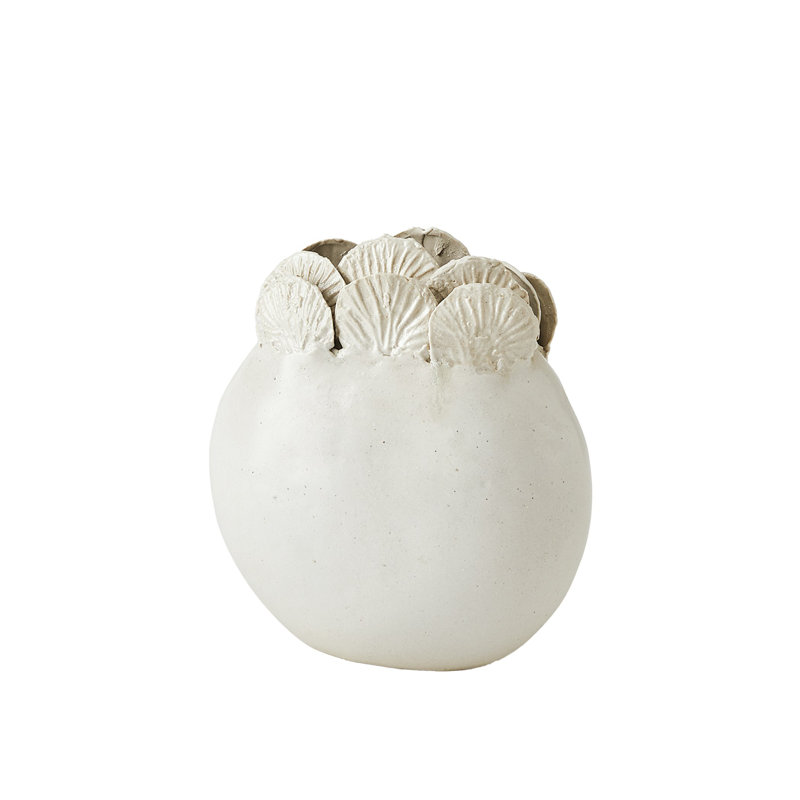 Vase Sand Dollar, Blanc
