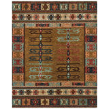 Bakke Wool Southwestern Area Rug in Brown