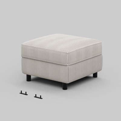 Corduroy Fabric Ottoman For Modular Sofa