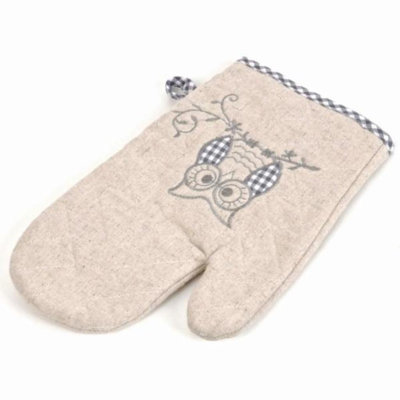 Gants de lin, hibou