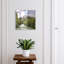 Key box for wall, Opens to the right, 30x30x5, White, Mountain landscape with a river and forest, 
